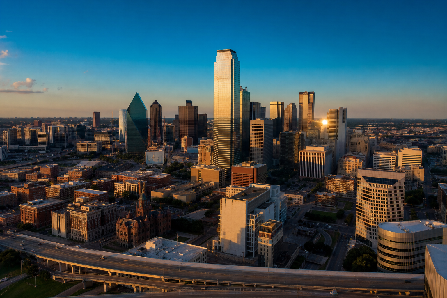 DallasFort Worth Skyline at Golden Hour